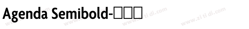 Agenda Semibold字体转换